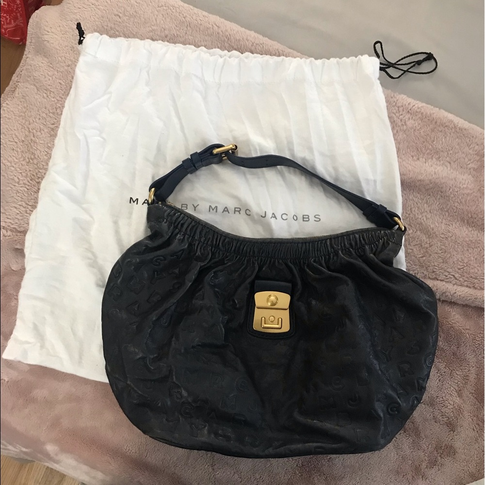 Marc by Marc Jacobs Dreamt Logo Hobo Bag - Navy
